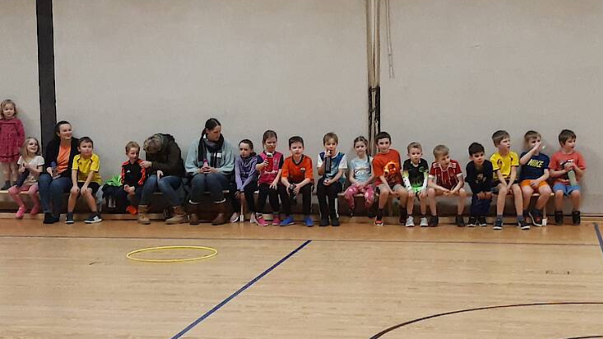 Dies ist ein Foto der Kinderlaufgruppe des TuS 13 Hembsen.